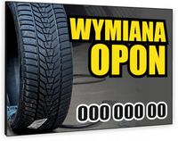 TABLICZKA REKLAMOWA szyld z dibondu nadruk 40x30 wymiana opon