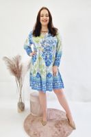 Zwiewna Sukienka w Stylu Boho Zielona UNI