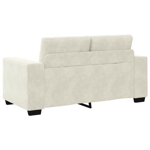 Sofa dwuosobowa, kremowa, 120 cm, aksamit na Arena.pl