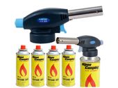 Palnik gazowy lutlampa auto zapłon gaz +4x kartusz