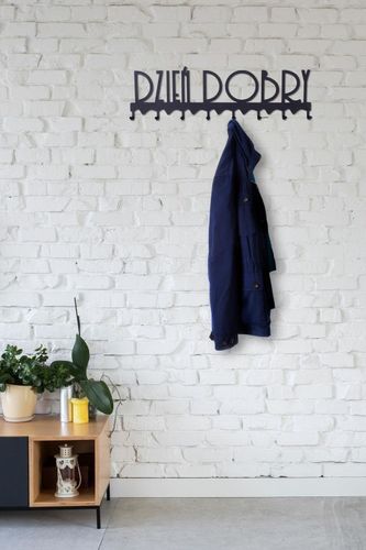Wieszak ścienny Dzień dobry 02 czarny na Arena.pl