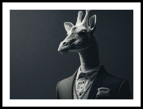Plakat 55x40cm Żyrafa na Wyjściu na Arena.pl