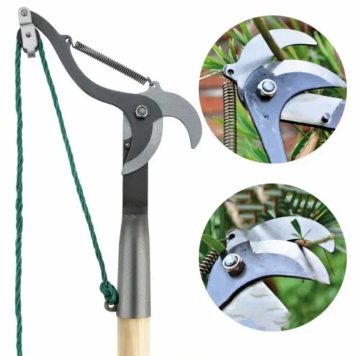 Sekator tyczkowy ŻYRAFA do gałęzi ze sznurkiem VERGIONIC na tyczkę zdjęcie 8