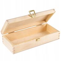 Pudełko drewniane kasetka z zamkiem 24x10,5x5,7cm