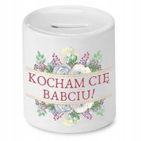 Skarbonka Dla Babci Kocham Cię Babciu! Prezent Z Nadrukiem Ze Zdjęciem