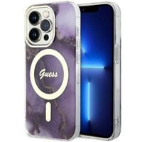 Etui Guess do iPhone 14 Pro, Fioletowy, MagSafe