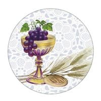 Opłatek na tort Tort Pierwsza Komunia Święta Komunijny Biblia Hostia Tekst