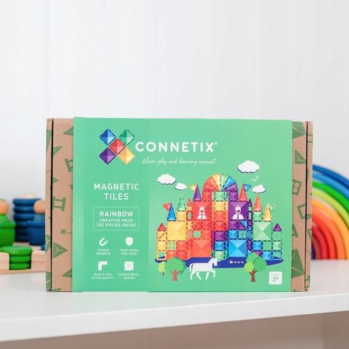 Klocki Magnetyczne konstrukcyjne duże 102 el CONNETIX Rainbow Creative Pack na Arena.pl