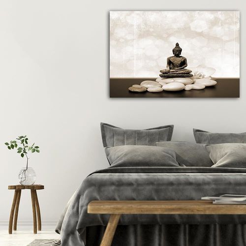 Deco Panel, Budda na kamieniach zen 4 90x60 na Arena.pl
