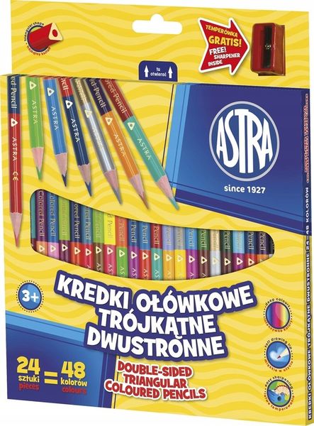 Kredki ołówkowe ASTRA dwustronne 24=48 zdjęcie 14