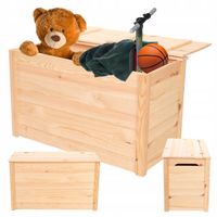 Skrzynia ogrodowa drewniana na zabawki kufer na balkon taras do domu 140L