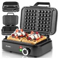 GOFROWNICA Z REGULACJĄ TEMPERATURY POWŁOKA MARMURKOWA NA 2 DUŻE GOFRY 2000W