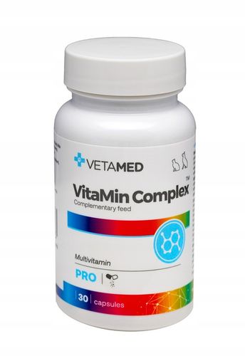 WITAMINY DLA PSA I KOTA 30 kapsułek VETAMED VitaMin Complex + GRATIS na Arena.pl