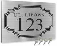 Tabliczka adresowa numer domu NAZWA ULICY 40x30 cm