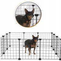 CZARNY KOJEC ZAGRODA METALOWA DLA PSA KOTA SZCZENIAKA KRÓLIKA 108 x 108 cm
