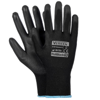 Rękawiczki Robocze Poliblack - Manualne Warsztatowe Verken - Rozmiar 8