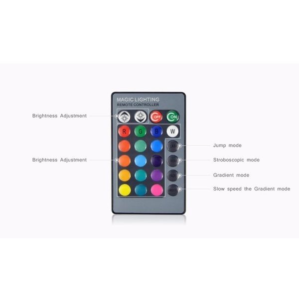 Wielobarwna Żarówka Diodowa Led Rgbw 12W/230V E27 16 Kolorów + Pilot zdjęcie 7