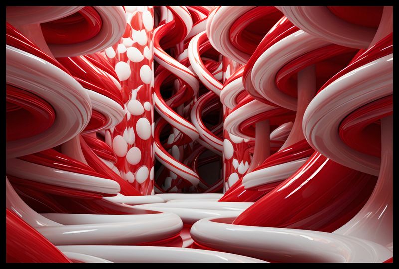 Plakat 60x40cm Czerwone Wiry zdjęcie 2