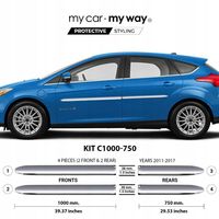 Ford Focus III 3 HB 11-17 - Listwy CHROM Drzwi