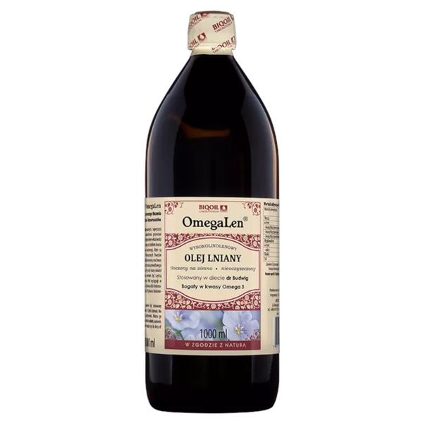 Olej lniany 1000 ml - BIOOIL zdjęcie 1