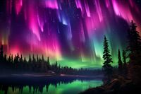 Plakat 45x30cm Zorza Nad Lasem