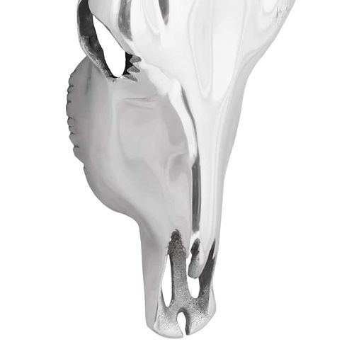 Czaszka byka Srebrny 34 x 13 x 53 cm Aluminium na Arena.pl