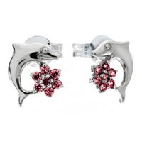 SREBRNE KOLCZYKI DELFINKI NA SZTYFT PRÓBA SREBRA 925 DOSTĘPNE RÓŻNE KOLORY