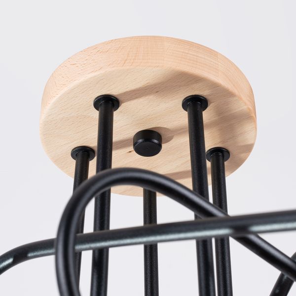 Żyrandol EMBER 5 czarny zdjęcie 9