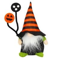 Skrzat 20 cm ozdoba świąteczna krasnal na Halloween gnom z pomarańczowo-czarną czapeczką Skrzat 20 cm ozdoba świąteczna krasnal na Halloween gnom z pomarańczowo-czarną czapeczką