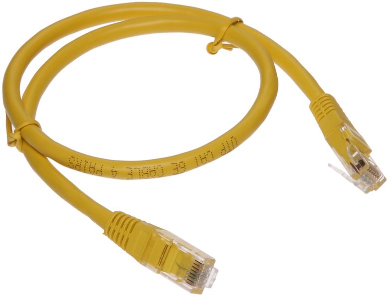 PATCHCORD RJ45/6/0.5-YELLOW 0.5 M zdjęcie 2