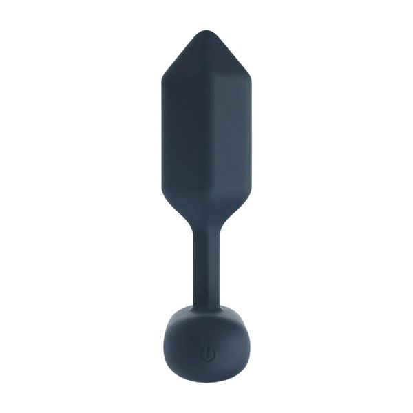 Hexagonal Vibrating Silicone Anal Plug - M - Black zdjęcie 4