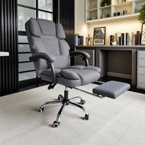 fotel biurowy obrotowy master z podnóżkiem i masażerem na Arena.pl