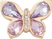 Przypinka Jibbitz Charms Pin Do Butów Crocs Gold Butterfly with Gem