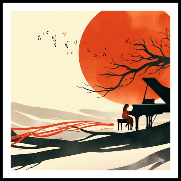 Plakat 90x90cm Pianistka zdjęcie 3