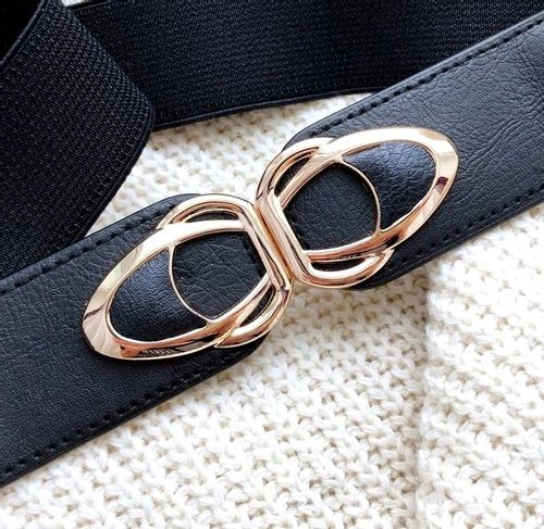 Złoty Elastyczny Modny Pasek Do Sukienki Damski na Arena.pl