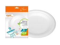 Talerze talerzyki deserowe jednorazowe z masy celulozowej fi 18 cm 6 sztuk