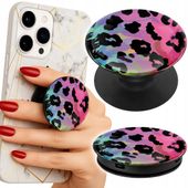 Uchwyt do telefonu Popsocket na palce/stojak KOLOROWA TĘCZOWA PANTERKA