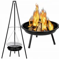 PALENISKO OGRODOWE 2w1 OGNISKO GRILL RUSZT TRÓJNÓG