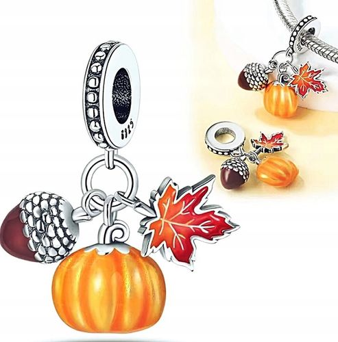 MD jesienny charms zawieszka żołądź dynia liść klon JESIEŃ | S925 na Arena.pl