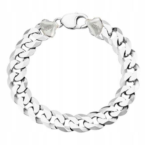 BRANSOLETKA SREBRNA MĘSKA PEŁNA PANCERKA 11 mm + GRAWER GRATIS SREBRO 925 na Arena.pl