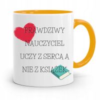 Kubek Złoty Prezent Dzień Nauczyciela Z Serca Z Nadrukiem Ze Zdjęciem