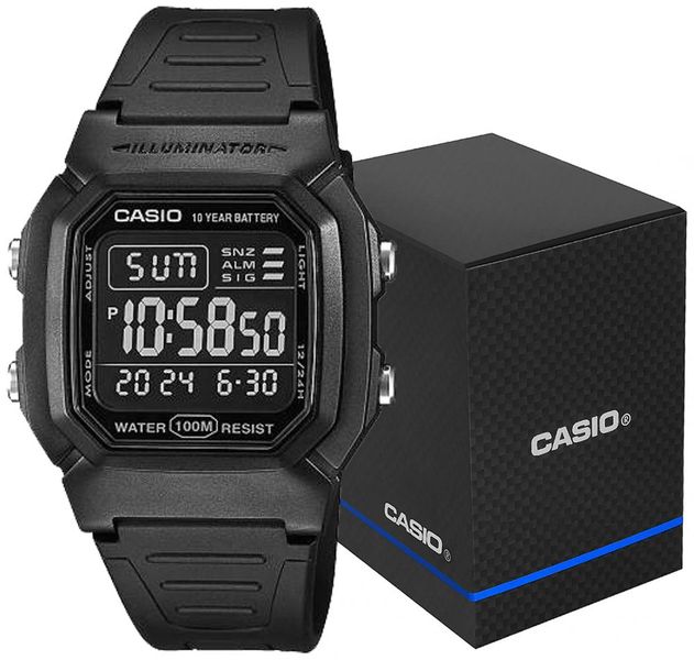 zegarek męski casio w-800h-1bves + box zdjęcie 1