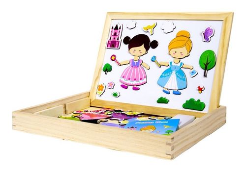 Drewniana wielofunkcyjna tablica edukacyjna 2w1 na Arena.pl