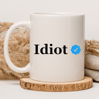 CHAMSKI KUBEK BEZ CENZURY | ŚMIESZNY PREZENT | DO PRACY BIURA DOMU | 330 ml