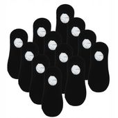 Stopki Balerinki Męskie z Silikonem Czarne Gładkie Bawełniane 12-PAR 43-45