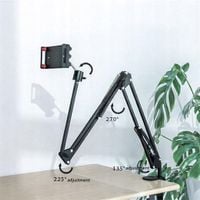 Uchwyt na tablet regulowany z długim ramieniem do urządzeń obracany o 360°