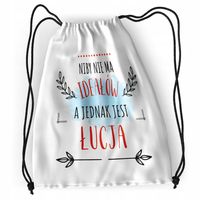 Plecak Dla Łucji Sportowy Szkolny Worek Torba Z Nadrukiem Ze Zdjęciem