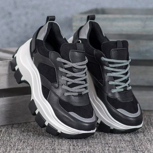 Czarne Sneakersy Na Platformie r.38 na Arena.pl