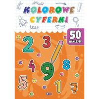 łamigłówki. kolorowe cyferki + 50 naklejki zagadki liczby