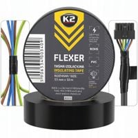 k2 flexer taśma izolacyjna czarna do kabli i przewodów 15mm x 10m b325